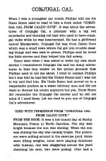 Stories From A Moron - Conjugal Cal